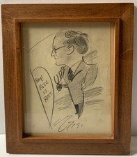 ANTIQUE PENCIL DRAWING MALE