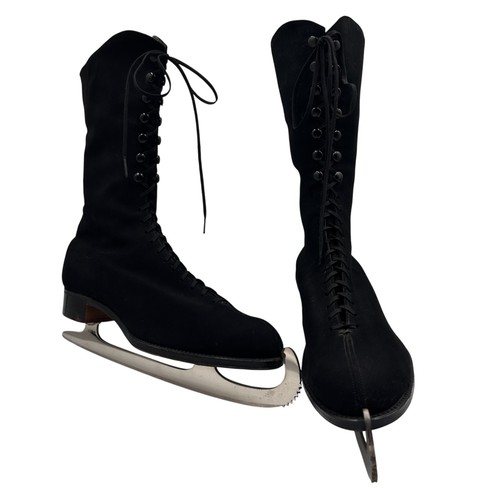 Vintage black suede - , ice