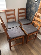 Set of 4 Wooden Dining Chairs