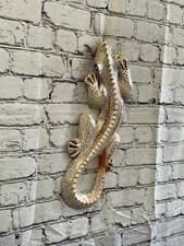 40cm Gecko Lizard Grey Wood