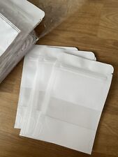 Pack of 46 White Resealable Food Pouches with Window