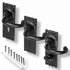 Cast Iron Door Handles Black