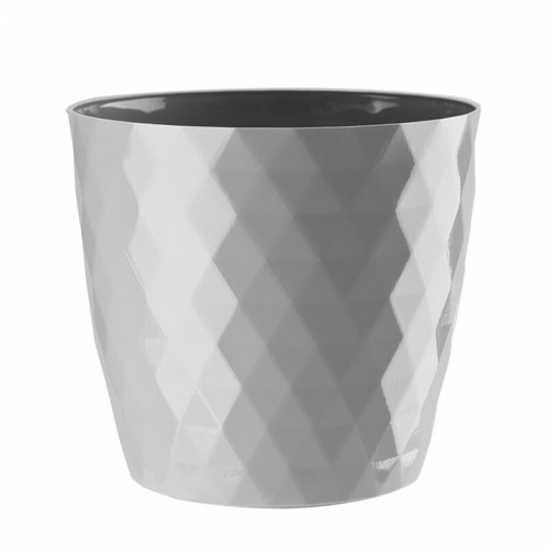 Grey crystal round plastic - crystal,