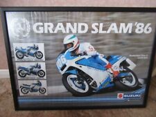 Official Factory Suzuki 1986 TT poster RG500, GSXR1100, Barry Woodland