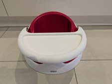 Mamas & Papas Baby Snug Seat & Feeding/Play Tray Red & White - Floor Chair VGC