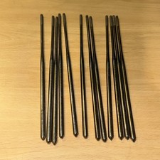 Six Pairs Of Metal Decorative Chopsticks With Chinese Writing On The Side