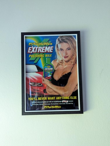 Framed turtle wax - wax, vintage