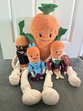 Kevin & Katie The Carrot Soft Plush Toy Bundle 1 Large & 3 Small From Aldi