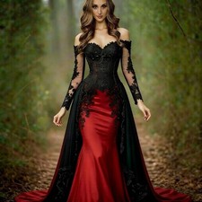 Black And Red Gothic Wedding