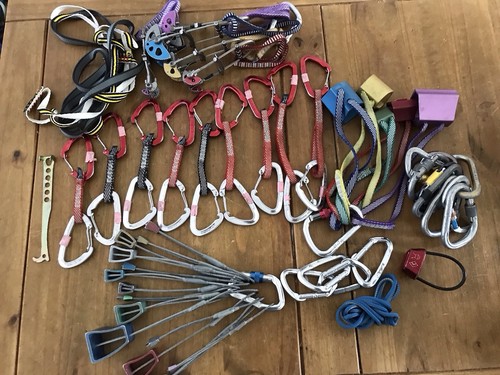 Full climbing rack cams nuts - climbing,