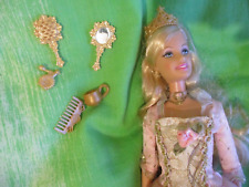 non singing Princess Annaliese Barbie doll vintage clothes pink gown crown brush