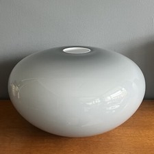 Large Opaque Grey Glass Vase
