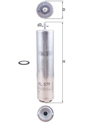 Mahle kl579d fuel filter - fuel,