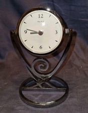 Next Table Clock Modern Silver