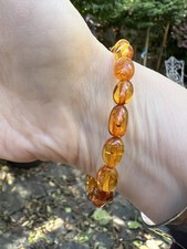 Amber Beads Cognac Colour Oval