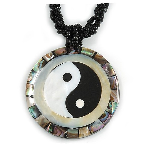 Mother pearl yin yang - pearl, yang'