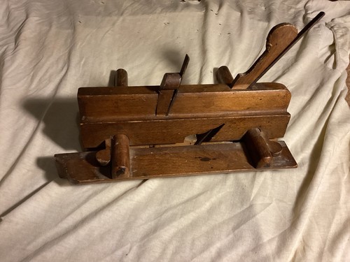 Wooden moving fillister plane - moving,
