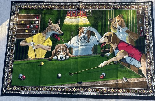 Dogs playing pool - dogs,