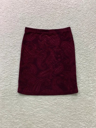 Burgundy midi skirt