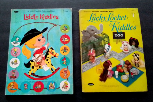 Two vintage coloring books - vintage,