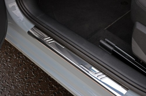 Chrome door sill protectors - chrome,