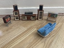 Vintage Lundby Dolls House - Tv Room