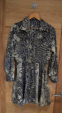 ZARA BUTTON FRONT LONG  SLEEVE  DRESS SIZE UK 12 EU 40       R1