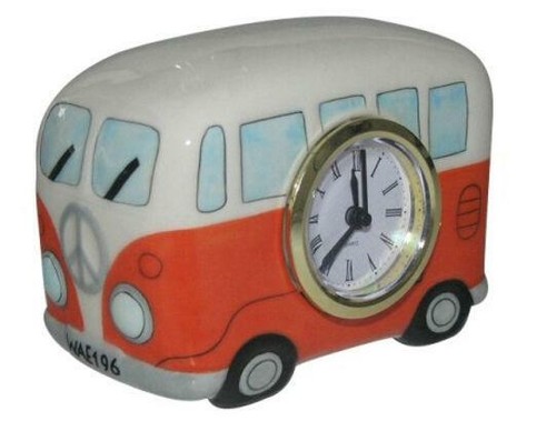 Ceramic camper van clock - camper,