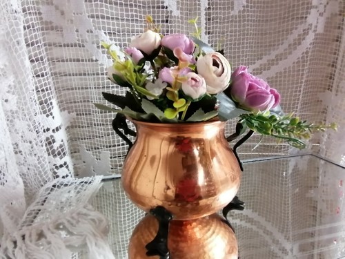 French vintage copper cauldron - french,