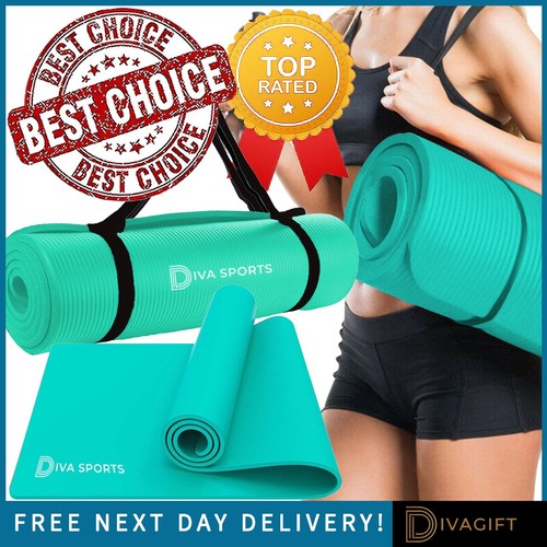 Turquoise yoga mat 15mm - turquoise,
