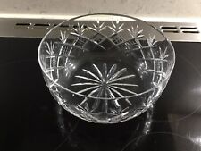 Webb Corbett Trifle Serving Bowl Cut Glass Criss Cross with Fan and Cross Hatch