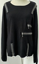 Frank Saul Black Zipper Jumper
