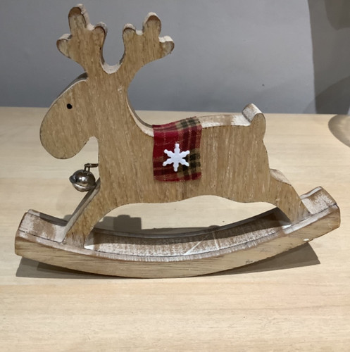 Rustic natural wood rocking - natural,