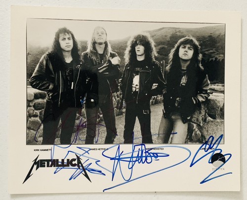 Metallica vintage group signed - metallica,