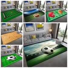 Football Soccer Ball Floor Rug Door Mat Living Bedroom Carpet Chair Area Rug