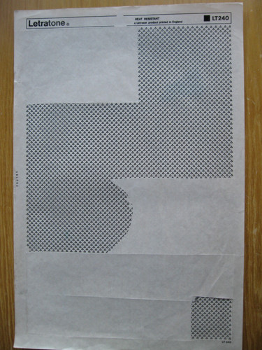 Letraset letratone sheet - letratone,