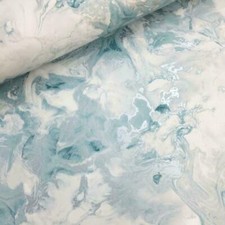 Muriva Heavyweight Elixir Liquid Marble Metallic Teal  Silver Wallpaper 166503