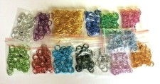 50 x Aluminium Open Jump Rings 1mm Gauge Choose 5 Sizes - 14 Colours
