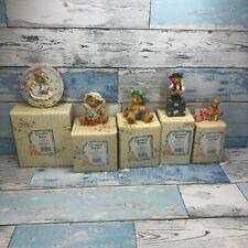 Cherished Teddies  Faith-Violet-Dahlia-Spain-I Love bear  Boxed  some  with cert