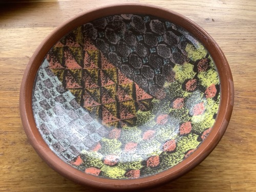 Studio pottery terracotta bowl - pottery,