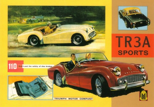 Triumph tr3 1957 car - tr3-a, (red)