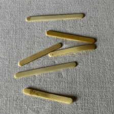 Vintage Set of 6 Cuff Strengtheners / Collar Stays 4 x Smaller 2 x Larger