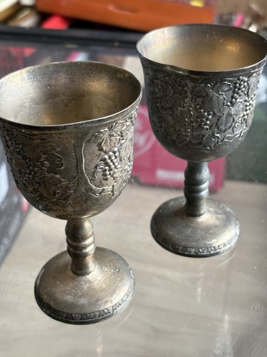 Silver plated vintage brass - silver,