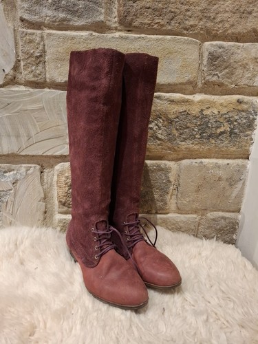 Ladies burgundy suede leather - ladies,