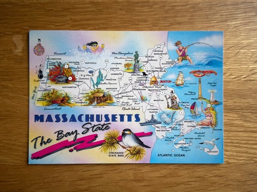 State map postcard - map,