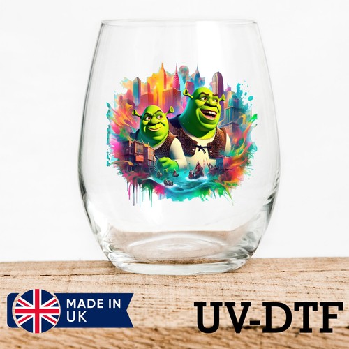 Shrek 8pcs dtf stickers - uv,