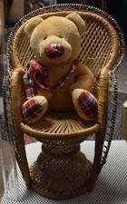 Teddy Bear & Wicker Peacock