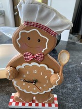 Wooden Gingerbread Baker CLOCK
