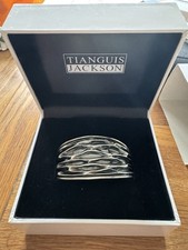 Tianguis Jackson 925 Silver Cuff crinkle design bangle bracelet.  Used.