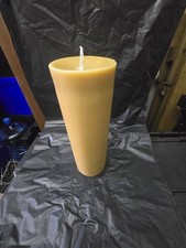 Huge Beeswax Pilllar 3 Wick Candle  30cm Tall 10 Cm  Wide